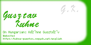 gusztav kuhne business card